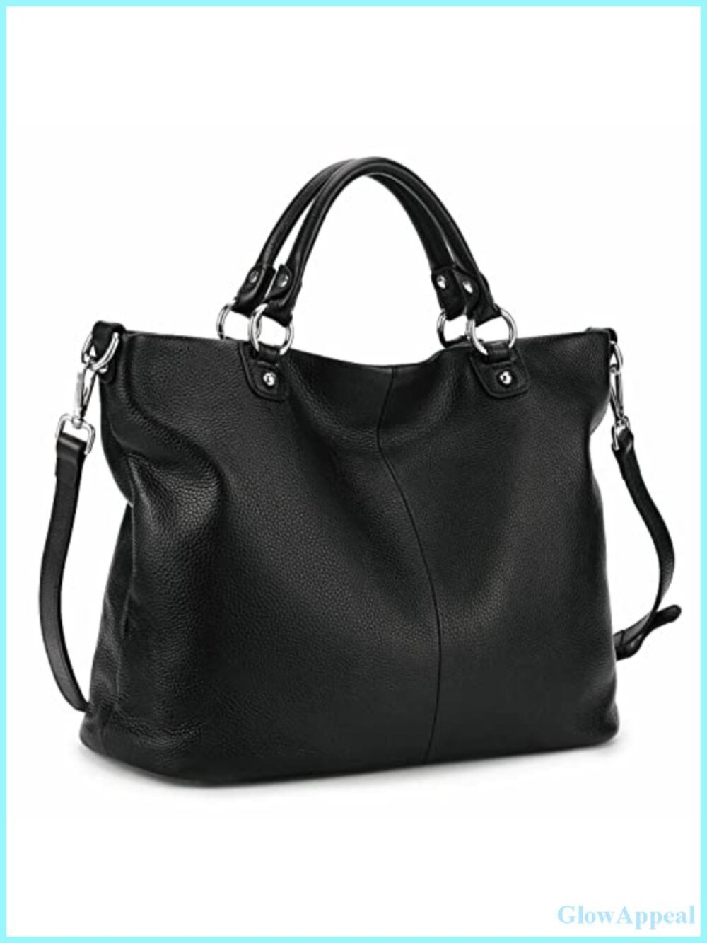 Genuine Leather Tote Purse, Top Handle Satchel Work Bag
